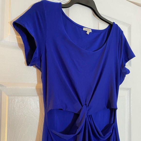 Royal blue body-con dress with cutouts - Picture 4 of 5